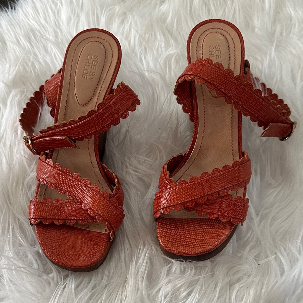 See By Chloe Women's Orange Sandals 37.5